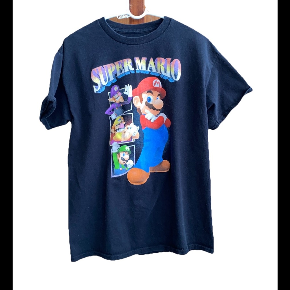Vintage Nintendo Super Mario Black T-Shirt